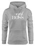 Kapuzen-Pullover Damen Girl Boss Statement Spruch Quote Message Hashtag Hoodie Moonworks®preview