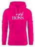 Kapuzen-Pullover Damen Girl Boss Statement Spruch Quote Message Hashtag Hoodie Moonworks®preview