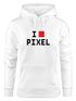 Kapuzen-Pullover Damen I Love Pixel Hoodie Moonworks®preview