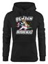 Kapuzen-Pullover Damen Pew Pew Madafakas böses Einhorn Regenbogen Unicorn Hoodie Moonworks®preview