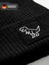 Kinder Beanie Jungen - Dinosaurier T Rex - Aufdruck Print Strickmütze mit bedrucktem Patch Wintermütze MoonWorks®preview