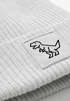 Kinder Beanie Jungen - Dinosaurier T Rex - Aufdruck Print Strickmütze mit bedrucktem Patch Wintermütze MoonWorks®preview