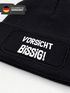 Kinder Beanie Jungen Patch Aufdruck Spruch Lustig Vorsicht bissig Print Strickmütze Winter Accessoires MoonWorks®preview