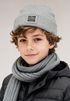 Kinder Beanie Jungen Patch mit Spruch Nichts für schwache Nerven Aufdruck Print Strickmütze MoonWorks®preview