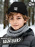 Kinder Beanie Jungen Patch mit Spruch Stay Wild Aufdruck Print Strickmütze Winter MoonWorks®preview