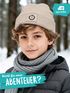 Kinder Beanie Jungen Patch Patch Löwe Tiermotive Aufdruck Print Strickmütze Winter SpecialMe®preview
