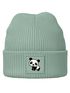 Kinder Beanie Jungen Patch Patch Panda Bär Tiermotive Aufdruck Print Strickmütze Winter SpecialMe®preview