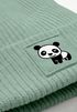 Kinder Beanie Jungen Patch Patch Panda Bär Tiermotive Aufdruck Print Strickmütze Winter SpecialMe®preview