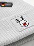Kinder Beanie Jungen Weihnachtsmotiv Rentier Aufdruck Print Aufdruck Print Strickmütze MoonWorks®preview