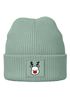 Kinder Beanie Jungen Weihnachtsmotiv Rentier Aufdruck Print Aufdruck Print Strickmütze MoonWorks®preview