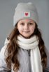 Kinder Beanie Mädchen Design Herz Aufdruck Print Strickmütze Geschenkidee Winter Weihnachten Advent SpecialMe®preview