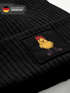 Kinder Beanie Mädchen Patch Huhn Hahn Küken Aufdruck Spruch Print Strickmütze Wintermütze Moonworks®preview