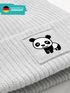 Kinder Beanie Mädchen Patch Panda Bär Aufdruck Wintermütze Tiermotive Print Strickmütze SpecialMe®preview