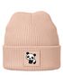 Kinder Beanie Mädchen Patch Panda Bär Aufdruck Wintermütze Tiermotive Print Strickmütze SpecialMe®preview