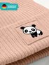 Kinder Beanie Mädchen Patch Panda Bär Aufdruck Wintermütze Tiermotive Print Strickmütze SpecialMe®preview