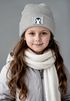 Kinder Beanie Mädchen Patch Pinguin Aufdruck Wintermütze Tiermotive Print Strickmütze SpecialMe®preview