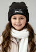 Kinder Beanie Mädchen Patch Smile Aufdruck Spruch Print Strickmütze Wintermütze MoonWorks®preview