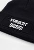 Kinder Beanie Mädchen Patch Vorsicht Bissig Aufdruck Print Strickmütze Accessoires Winter Moonworks®preview