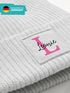 Kinder Beanie Mädchen personalisiert Monongramm Buchstabe Wunschname Wintermütze Strickmütze SpecialMe®preview