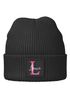 Kinder Beanie Mädchen personalisiert Monongramm Buchstabe Wunschname Wintermütze Strickmütze SpecialMe®preview
