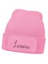 Kinder Beanie Mädchen personalisiert Wunschname Aufdruck Wintermütze Strickmütze Geschenkidee Winter Weihnachten Adventskalender SpecialMe®preview