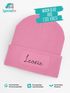 Kinder Beanie Mädchen personalisiert Wunschname Aufdruck Wintermütze Strickmütze Geschenkidee Winter Weihnachten Adventskalender SpecialMe®preview