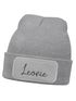 Kinder Beanie Mädchen personalisiert Wunschname Aufdruck Wintermütze Strickmütze Geschenkidee Winter Weihnachten Adventskalender SpecialMe®preview