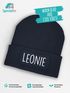 Kinder Beanie Mädchen personalisiert Wunschname Aufdruck Wintermütze Strickmütze Geschenkidee Winter Weihnachten Adventskalender SpecialMe®preview