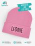 Kinder Beanie Mädchen personalisiert Wunschname Aufdruck Wintermütze Strickmütze Geschenkidee Winter Weihnachten Adventskalender SpecialMe®preview