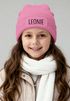 Kinder Beanie Mädchen personalisiert Wunschname Aufdruck Wintermütze Strickmütze Geschenkidee Winter Weihnachten Adventskalender SpecialMe®preview