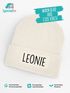 Kinder Beanie Mädchen personalisiert Wunschname Aufdruck Wintermütze Strickmütze Geschenkidee Winter Weihnachten Adventskalender SpecialMe®preview