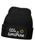 Kinder Beanie Mädchen Schriftzug Little Sunshine Patch Aufdruck Print Wintermütze Strickmütze SpecialMe®preview