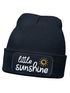 Kinder Beanie Mädchen Schriftzug Little Sunshine Patch Aufdruck Print Wintermütze Strickmütze SpecialMe®preview