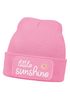 Kinder Beanie Mädchen Schriftzug Little Sunshine Patch Aufdruck Print Wintermütze Strickmütze SpecialMe®preview