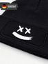 Kinder Beanie Mädchen Smiling Patch Aufdruck Print Strickmütze Kids Accessoires Winter Moonworks®preview