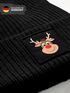 Kinder Beanie Mädchen Weihnachten Rentier Comic Aufdruck Print Strickmütze Moonworks®preview