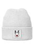 Kinder Beanie Mädchen Weihnachtsmotiv Rentier Aufdruck Print Strickmütze Wintermütze Moonworks®preview