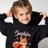 Kinder Hoodie Eichhörnchen personalisiert Kapuzenpullover mit Namen und Tiermotiv Geschenkidee Mädchen SpecialMe®preview
