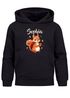 Kinder Hoodie Eichhörnchen personalisiert Kapuzenpullover mit Namen und Tiermotiv Geschenkidee Mädchen SpecialMe®preview