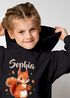Kinder Hoodie Eichhörnchen personalisiert Kapuzenpullover mit Namen und Tiermotiv Geschenkidee Mädchen SpecialMe®preview