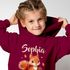 Kinder Hoodie Eichhörnchen personalisiert Kapuzenpullover mit Namen und Tiermotiv Geschenkidee Mädchen SpecialMe®preview