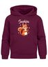 Kinder Hoodie Eichhörnchen personalisiert Kapuzenpullover mit Namen und Tiermotiv Geschenkidee Mädchen SpecialMe®preview