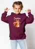 Kinder Hoodie Eichhörnchen personalisiert Kapuzenpullover mit Namen und Tiermotiv Geschenkidee Mädchen SpecialMe®preview