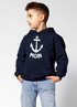 Kinder Hoodie Jungen Anker Motiv Spruch lustig Nordisch Maritim Moin Jungengeschenke Moonworks®preview