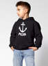 Kinder Hoodie Jungen Anker Motiv Spruch lustig Nordisch Maritim Moin Jungengeschenke Moonworks®preview