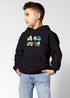 Kinder Hoodie Jungen Aufdruck Traktor Bagger Baustelle Fahrzeuge Jungengeschenke Moonworks®preview