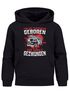 Kinder Hoodie Jungen Feuerwehr Löschzug Spruch lustig Für die Feuerwehr geboren Jungengeschenke Moonworks®preview