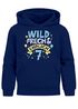 Kinder Hoodie Jungen Geschenk Geburtstag Alter Zahl 4-10 und Spruch Wild und Frech Moonworks®preview