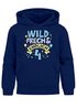 Kinder Hoodie Jungen Geschenk Geburtstag Alter Zahl 4-10 und Spruch Wild und Frech Moonworks®preview