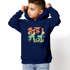 Kinder Hoodie Jungen Mädchen BMX Bike Wheelie Stunt Motiv Fahrradfahrer Geschenk für Jungen Mädchen Moonworks®preview